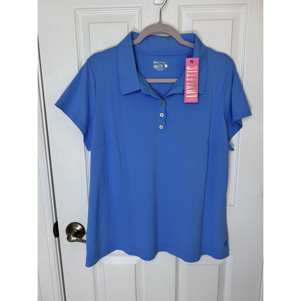 Lilly Pulitzer XXL Luxletic Frida Polo Golf Shirt NEW